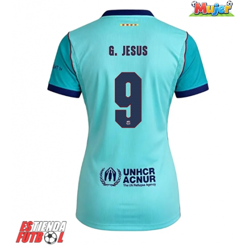 Barcelona Gabriel Jesus #9 Tercera Equipación Mujer 2026-27 Manga Corta